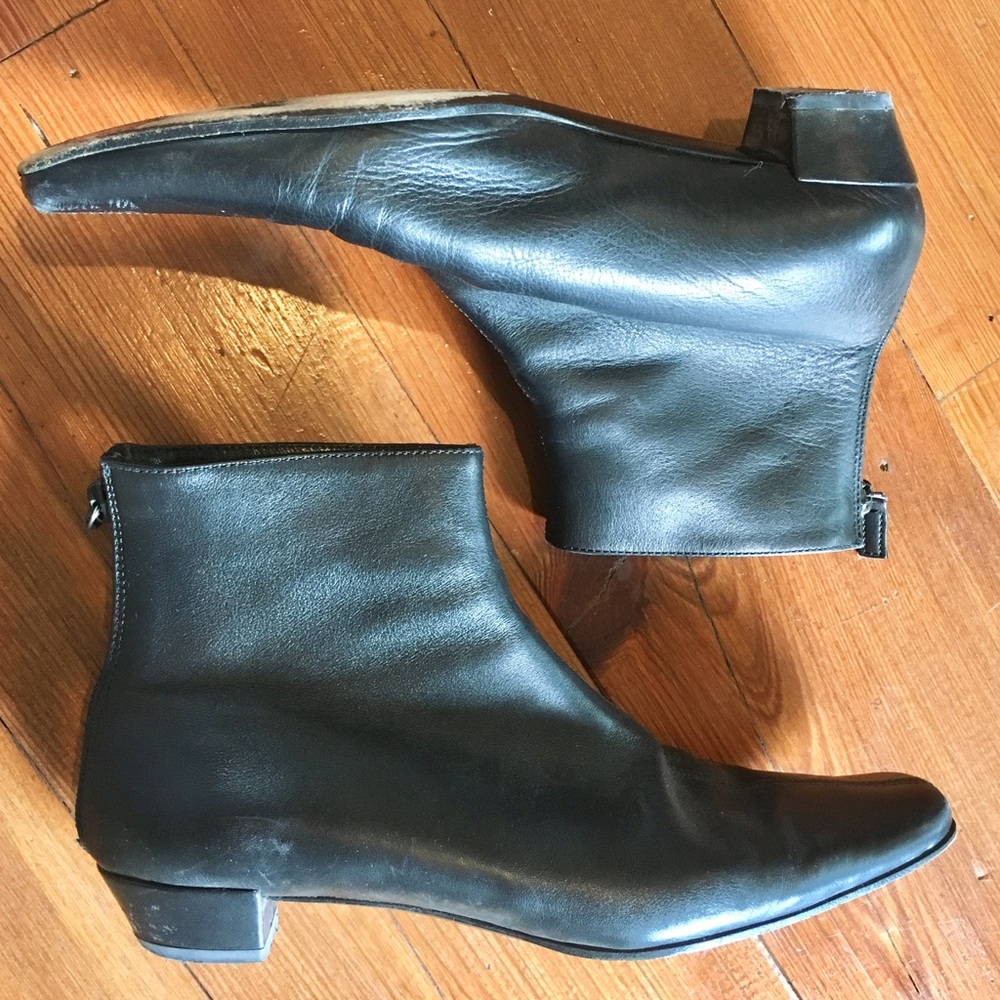 🔥90s Gucci🔥 Black Leather Ankle Boots! Size 8.5